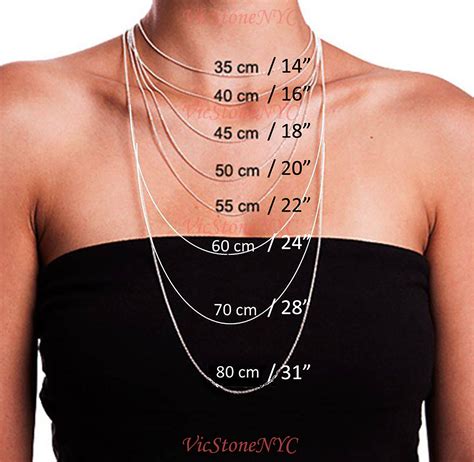 neck necklace size chart